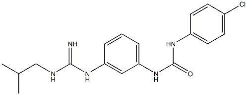 1-(p-Chlorophenyl)-3-[3-(3-isobutylguanidino)phenyl]urea Struktur