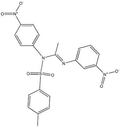 N1-(p-Nitrophenyl)-N1-tosyl-N2-(m-nitrophenyl)acetamidine Struktur