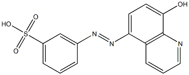 3-[(8-Hydroxy-5-quinolinyl)azo]benzenesulfonic acid Struktur