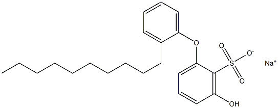 3-Hydroxy-2'-decyl[oxybisbenzene]-2-sulfonic acid sodium salt Struktur