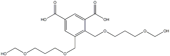 4,5-Bis(7-hydroxy-2,6-dioxaheptan-1-yl)isophthalic acid Struktur