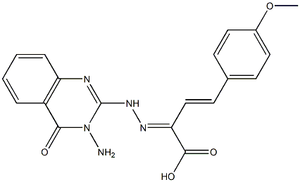 2-[2-[(3-Amino-3,4-dihydro-4-oxoquinazolin)-2-yl]hydrazono]-4-(4-methoxyphenyl)-3-butenoic acid Struktur