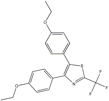 4,5-Bis(4-ethoxyphenyl)-2-(trifluoromethyl)thiazole Struktur