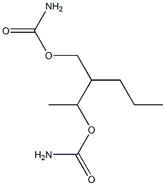 2-Propyl-1,3-butanediol dicarbamate Struktur