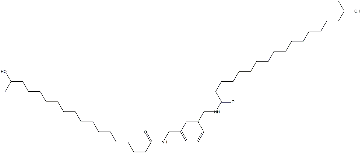 N,N'-(1,3-Phenylenebismethylene)bis(17-hydroxystearamide) Struktur