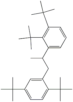 2-(2,3-Di-tert-butylphenyl)-1-(2,5-di-tert-butylphenyl)propane Struktur