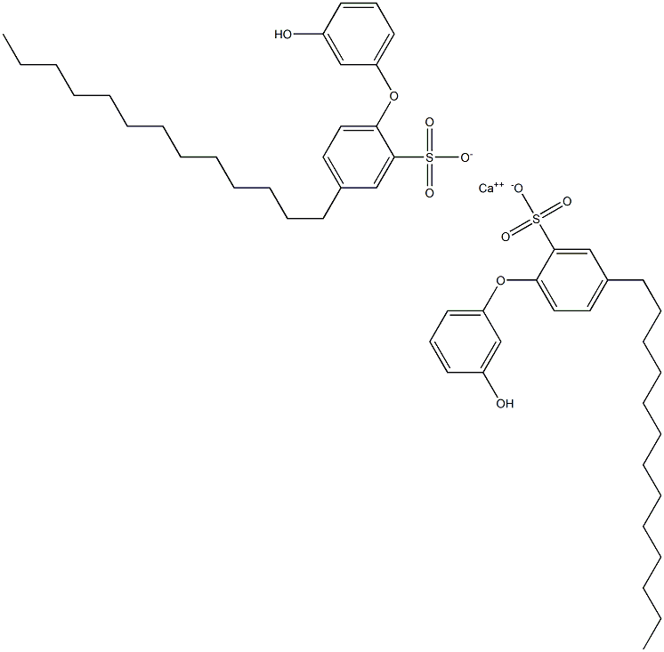 Bis(3'-hydroxy-4-tridecyl[oxybisbenzene]-2-sulfonic acid)calcium salt Struktur