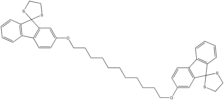 2,2''-(1,11-Undecanediyldioxy)bis(spiro[9H-fluorene-9,2'-[1,3]dithiolane]) Struktur