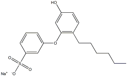 3'-Hydroxy-6'-hexyl[oxybisbenzene]-3-sulfonic acid sodium salt Struktur