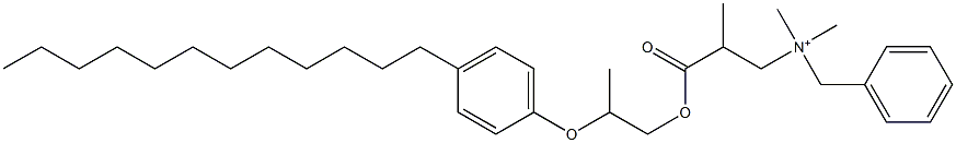 N,N-Dimethyl-N-benzyl-N-[2-[[2-(4-dodecylphenyloxy)propyl]oxycarbonyl]propyl]aminium Struktur