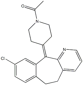 5,6-Dihydro-11-(1-acetyl-4-piperidinylidene)-9-chloro-11H-benzo[5,6]cyclohepta[1,2-b]pyridine Struktur