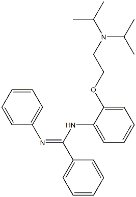 N-[2-[2-(Diisopropylamino)ethoxy]phenyl]-N'-phenylbenzamidine Struktur