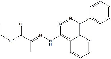 2-[2-(4-Phenylphthalazine-1-yl)hydrazono]propanoic acid ethyl ester Struktur