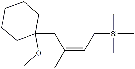 [(Z)-3-Methyl-4-(1-methoxycyclohexyl)-2-butenyl]trimethylsilane Struktur