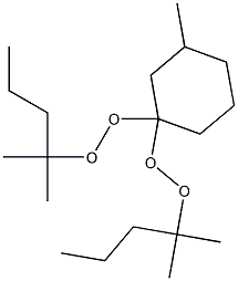 3-Methyl-1,1-bis(1,1-dimethylbutylperoxy)cyclohexane Struktur