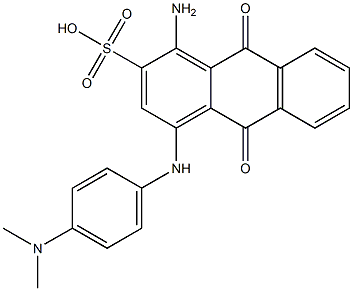 1-Amino-9,10-dihydro-4-[p-(dimethylamino)anilino]-9,10-dioxo-2-anthracenesulfonic acid Struktur