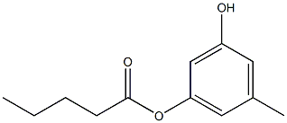 Valeric acid 3-hydroxy-5-methylphenyl ester Struktur