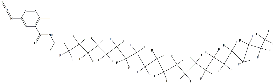 3-Isocyanato-6-methyl-N-[2-(pentatetracontafluorodocosyl)-1-methylethyl]benzamide Struktur