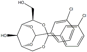 1-O,5-O:2-O,4-O-Bis(3-chlorobenzylidene)-D-glucitol Struktur