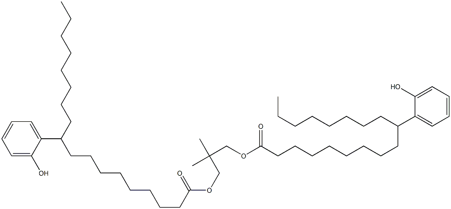 Bis[10-(2-hydroxyphenyl)stearic acid]2,2-dimethylpropane-1,3-diyl ester Struktur