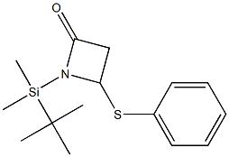 4-(Phenylthio)-1-(dimethyl tert-butylsilyl)azetidin-2-one Struktur