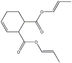 3-Cyclohexene-1,2-dicarboxylic acid bis(1-propenyl) ester Struktur