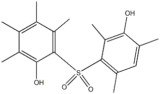 2,3'-Dihydroxy-2',3,4,4',5,6,6'-heptamethyl[sulfonylbisbenzene] Struktur