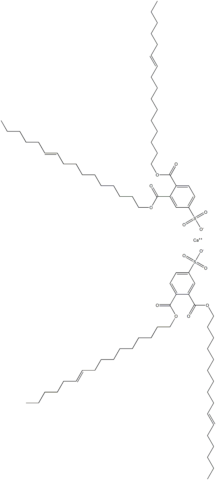 Bis[3,4-di(10-hexadecenyloxycarbonyl)benzenesulfonic acid]calcium salt Struktur