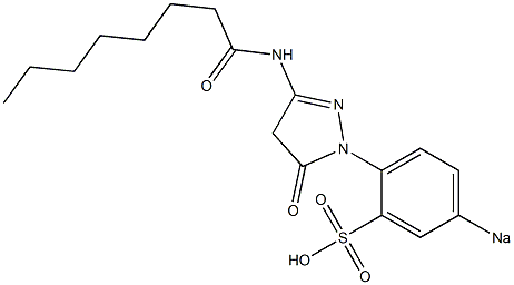 3-Octanoylamino-1-(4-sodiosulfophenyl)-2-pyrazolin-5-one Struktur