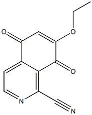 5,8-Dihydro-5,8-dioxo-7-ethoxyisoquinoline-1-carbonitrile Struktur