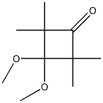 3,3-Dimethoxy-2,2,4,4-tetramethylcyclobutan-1-one Struktur