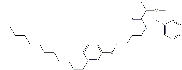 N,N-Dimethyl-N-benzyl-N-[1-[[4-(3-dodecylphenyloxy)butyl]oxycarbonyl]ethyl]aminium Struktur