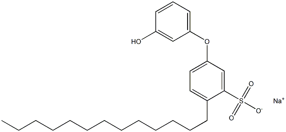 3'-Hydroxy-4-tridecyl[oxybisbenzene]-3-sulfonic acid sodium salt Struktur