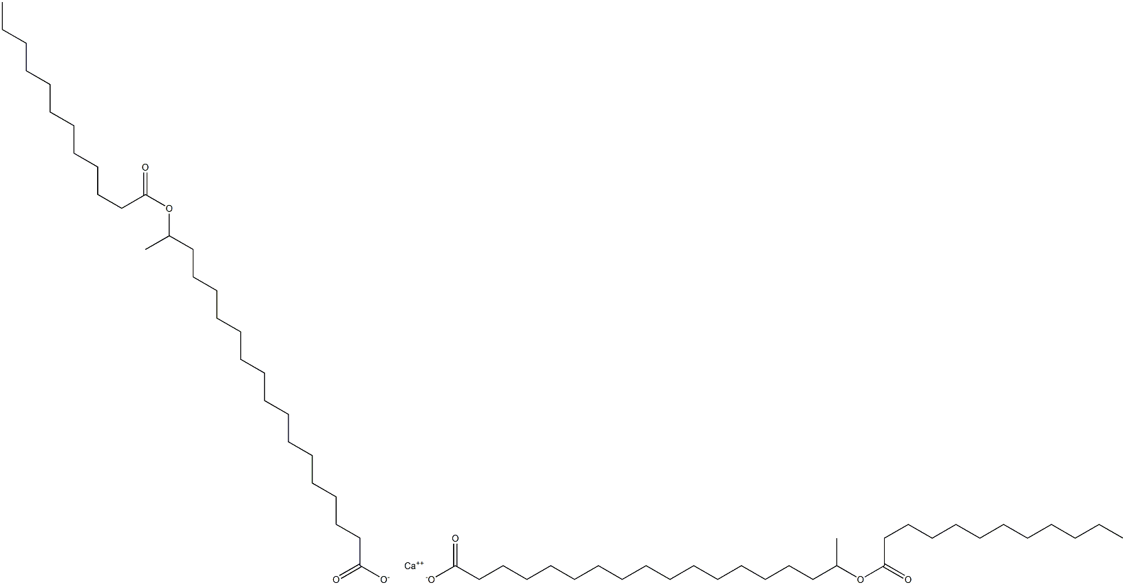 Bis(17-lauroyloxyoctadecanoic acid)calcium salt Struktur