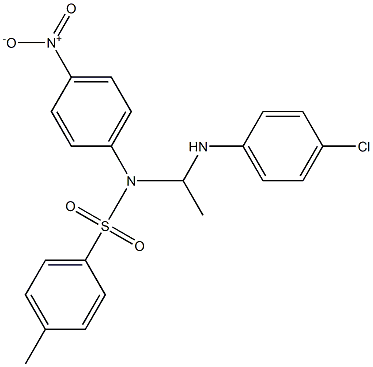 N-[1-[(4-Chlorophenyl)amino]ethyl]-N-(4-nitrophenyl)-4-methylbenzenesulfonamide Struktur