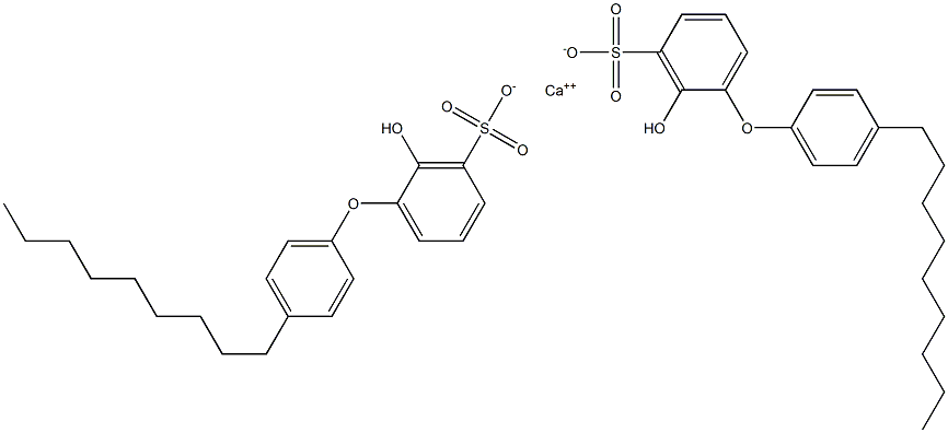 Bis(2-hydroxy-4'-nonyl[oxybisbenzene]-3-sulfonic acid)calcium salt Struktur