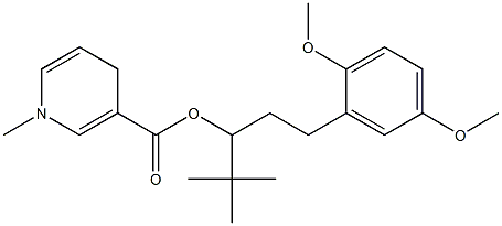 1-Methyl-1,4-dihydro-3-pyridinecarboxylic acid 1-(2,5-dimethoxyphenyl)-4,4-dimethylpentan-3-yl ester Struktur