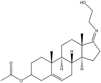 17-[(2-Hydroxyethyl)imino]androst-5-en-3-ol 3-acetate Struktur