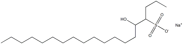 5-Hydroxynonadecane-4-sulfonic acid sodium salt Struktur