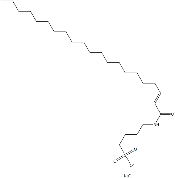 4-[(1-Oxo-2-henicosen-1-yl)amino]-1-butanesulfonic acid sodium salt Struktur