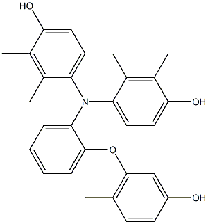 N,N-Bis(4-hydroxy-2,3-dimethylphenyl)-2-(3-hydroxy-6-methylphenoxy)benzenamine Struktur