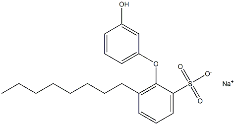 3'-Hydroxy-6-octyl[oxybisbenzene]-2-sulfonic acid sodium salt Struktur