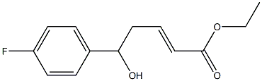 5-Hydroxy-5-(4-fluorophenyl)-2-pentenoic acid ethyl ester Struktur