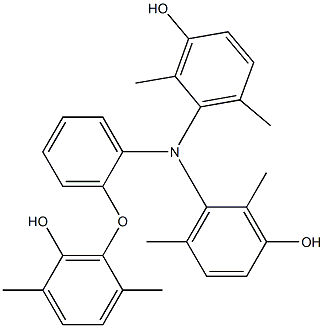 N,N-Bis(3-hydroxy-2,6-dimethylphenyl)-2-(6-hydroxy-2,5-dimethylphenoxy)benzenamine Struktur