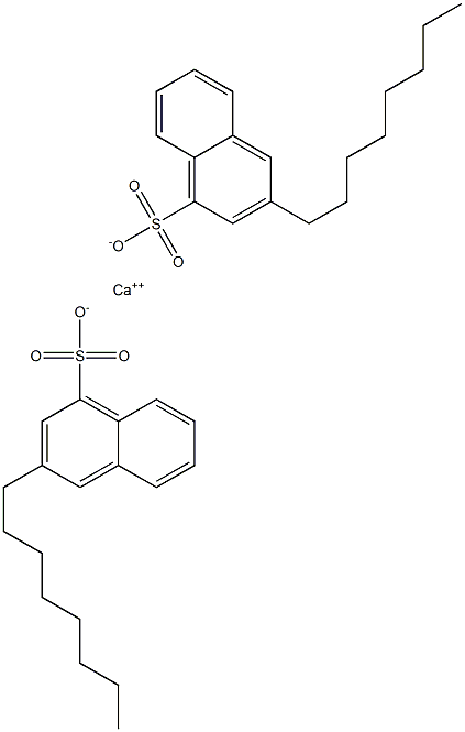 Bis(3-octyl-1-naphthalenesulfonic acid)calcium salt Struktur