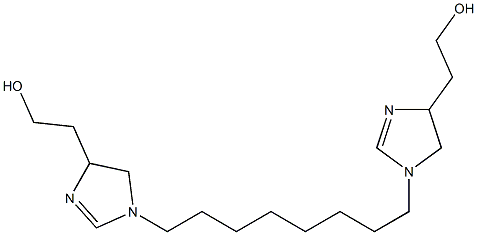 2,2'-(1,8-Octanediyl)bis(2-imidazoline-4,1-diyl)bisethanol Struktur