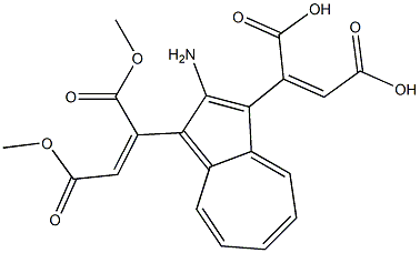 2,2'-(2-Aminoazulene-1,3-diyl)bis[(E)-2-butenedioic acid dimethyl] ester Struktur