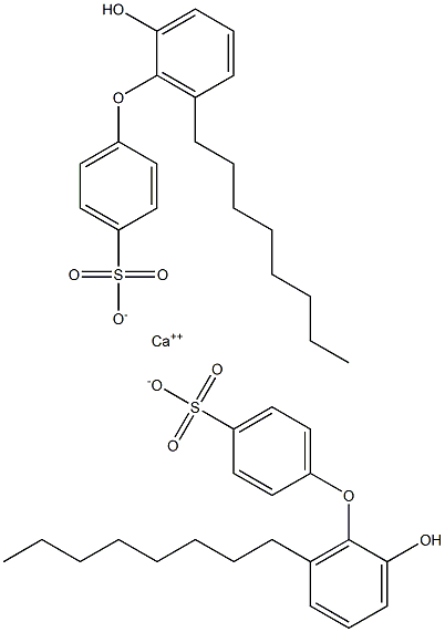 Bis(2'-hydroxy-6'-octyl[oxybisbenzene]-4-sulfonic acid)calcium salt Struktur