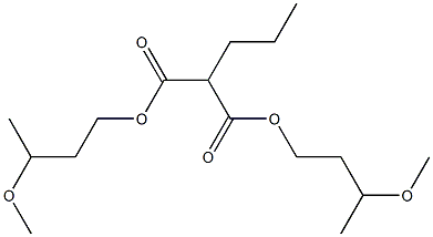 Propylmalonic acid bis(3-methoxybutyl) ester Struktur