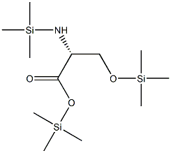 (R)-2-(Trimethylsilylamino)-3-(trimethylsilyloxy)propanoic acid trimethylsilyl ester Struktur